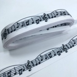 Sol Anahtarı Desenli Grogren Kurdele-KDL-1089