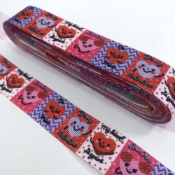 Rengarenk Kalp Desenli Grogren Kurdele-KDL-1091