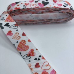 Renkli Renkli Kalp Desenli Grogren Kurdele-KDL-1097