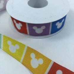 Renkli Renkli Ayıcık Desenli Grogren Kurdele-KDL-1117