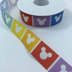 Renkli Renkli Ayıcık Desenli Grogren Kurdele-KDL-1117