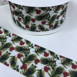 Gül Desenli Grogren Kurdele-KDL-1135