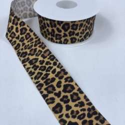 Leopar Desenli Grogren Kurdele En 4 Cm-KDL-1136