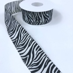 Zebra Desenli Grogren Kurdele En 4 Cm-KDL-1137