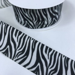Zebra Desenli Grogren Kurdele En 4 Cm-KDL-1137