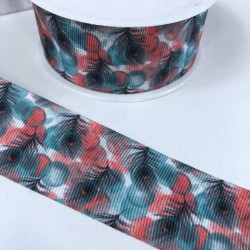 Renkli Tüy Desenli Grogren Kurdele En 4 Cm-KDL-1140