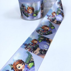 Prenses Figürlü Saten Kurdele En 6 Cm-KDL-1151