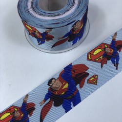 Mavi Superman Figürlü Grogren Kurdele En 4 Cm-KDL-1159