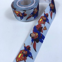 Mavi Superman Figürlü Grogren Kurdele En 4 Cm-KDL-1159