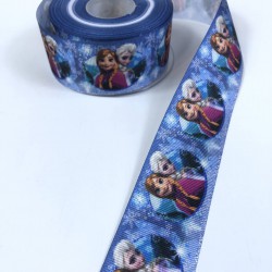 Renkli Anna Elsa Figürlü Grogren Kurdele En 4 Cm-KDL-1166