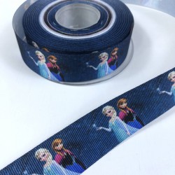 Lacivert Anna Elsa Figürlü Grogren Kurdele-KDL-1175 Lacivert Anna Elsa Figürlü Grogren Kurdele-KDL-1175