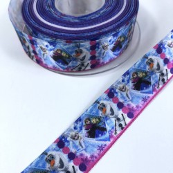 Rengarenk Anna Figürlü Saten Kurdele En 2,5 Cm-KDL-1176