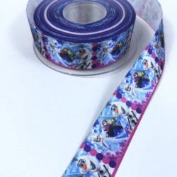 Rengarenk Anna Figürlü Saten Kurdele En 2,5 Cm-KDL-1176