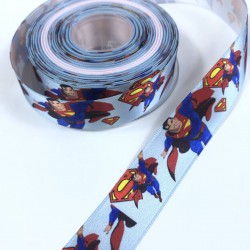 Superman Desenli Saten Kurdele En 2,5 Cm-KDL-1181