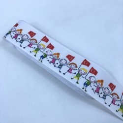 Bayraklı Çocuklar 23 Nisan Grogren Kurdele-KDL-1189