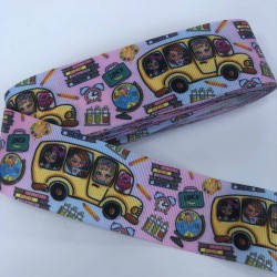 Okul Servisi Desenli Grogren Kurdele-KDL-1219