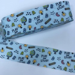 Su Yeşili Play And Study Desenli Grogren Kurdele-KDL-1226