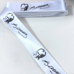 Atatürk İmzalı Saten Kurdele 3 Cm 1 Metre-KDL-1255