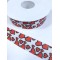 İri Ufak Kırmızı Kalp Desenli Grogren Kurdele-KDL-2125