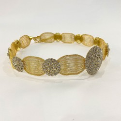 Gold Hasırlı Yöresel Taşlı Arnavut Kemeri-KEMER-10