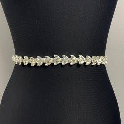 Parlak Şık Mekik Beyoğlu Taşlı Abiye Elbise Kemeri Bel Aksesuarı-KEMER-12