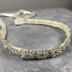 Gümüş Baget Taşlı Abiye Elbise Kemeri Bel Aksesuarı-KEMER-13 Gümüş Baget Taşlı Abiye Elbise Kemeri Bel Aksesuarı-KEMER-13