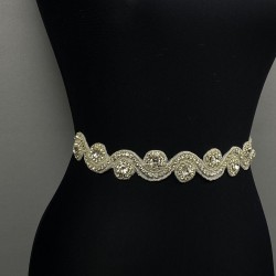 Gümüş Su Yolu Abiye Elbise Aksesuarı Taşlı Bel Kemeri Aksesuarı-KEMER-27 Gümüş Su Yolu Abiye Elbise Aksesuarı Taşlı Bel Kemeri Aksesuarı-KEMER-27