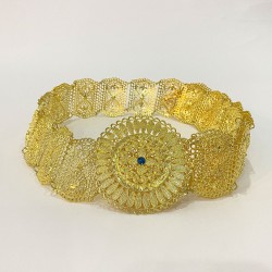 Gold Rengi Metal İşlemeli Yöresel Arnavut Şalvar Kemeri-KEMER-29