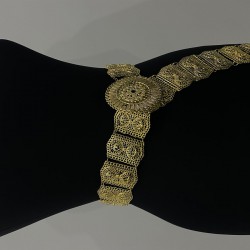 Gold Rengi Metal İşlemeli Yöresel Arnavut Şalvar Kemeri-KEMER-29