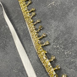 Gold Rengi Taşlı Sallantılı Kemer Bel Aksesuarı-KEMER-30