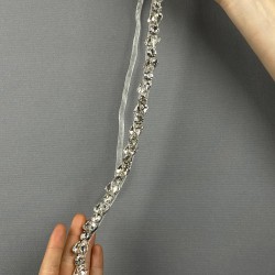 Gümüş Taşlı İnce Abiye Elbise Kemer Aksesuarı-KEMER-31 Gümüş Taşlı İnce Abiye Elbise Kemer Aksesuarı-KEMER-31