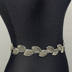 Antrasit Gri Taşlı Elbise Kemeri Ve Bel Aksesuarı-KEMER-37 Antrasit Gri Taşlı Elbise Kemeri Ve Bel Aksesuarı-KEMER-37