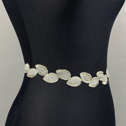 Gümüş Rengi Taşlı Elbise Kemeri Ve Bel Aksesuarı-KEMER-38 Gümüş Rengi Taşlı Elbise Kemeri Ve Bel Aksesuarı-KEMER-38