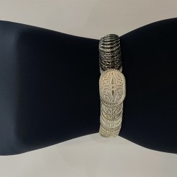 Gümüş Rengi Lastikli Kemer-KEMER-44 Gümüş Rengi Lastikli Kemer-KEMER-44