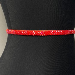 Kırmızı Kristal Boncuklu Abiye Elbise Kemer Aksesuarı-KEMER-47