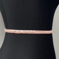 Pudra Kristal Boncuklu Abiye Elbise Kemer Aksesuarı-KEMER-51
