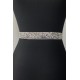 Gümüş Boncuk İşlemeli Taşlı Zincirli Abiye Elbise Bel Kemeri Bel Aksesuarı-KEMER-55