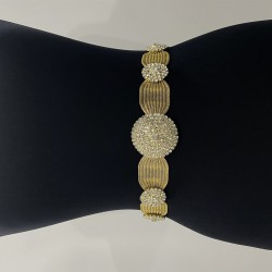 Sarı Hasırlı Taşlı Arnavut Şalvar Kemeri-KEMER-6