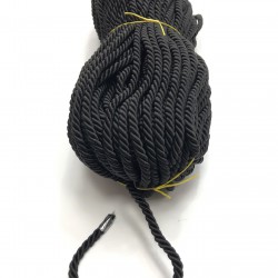 Siyah Kordon İp 8 mm 1 mt-KHC-1022
