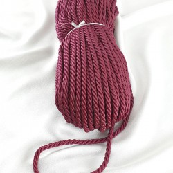 Kordon İp Bordo Renk 8 mm 10 metre-KHC-1081 Kordon İp Bordo Renk 8 mm 10 metre-KHC-1081