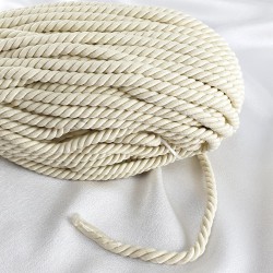 Kordon İp Mat Krem Rengi 8 mm 10 metre-KHC-1083 Kordon İp Mat Krem Rengi 8 mm 10 metre-KHC-1083