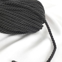Kordon İp Siyah Renk 8 mm 10 metre-KHC-1086 Kordon İp Siyah Renk 8 mm 10 metre-KHC-1086