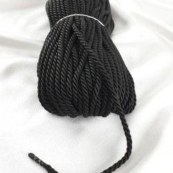 Kordon İp Siyah Renk 8 mm 10 metre-KHC-1086 Kordon İp Siyah Renk 8 mm 10 metre-KHC-1086