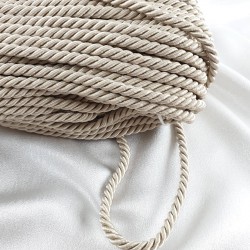 Kordon İp Bej Rengi 8 mm 10 metre-KHC-1093 Kordon İp Bej Rengi 8 mm 10 metre-KHC-1093