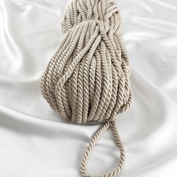 Kordon İp Bej Rengi 8 mm 10 metre-KHC-1093 Kordon İp Bej Rengi 8 mm 10 metre-KHC-1093