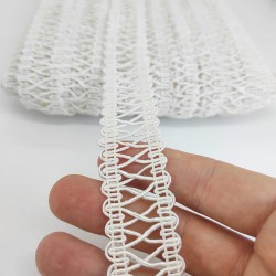 Açık Krem Hasırlı Dekoratif Şerit-KHC-1101 Açık Krem Hasırlı Dekoratif Şerit-KHC-1101