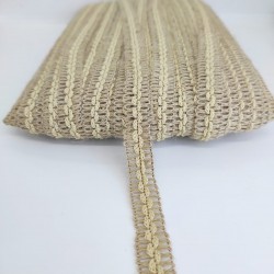 Bej Krem Hasırlı Dekoratif Şerit-KHC-1102