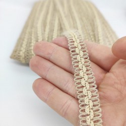 Bej Krem Hasırlı Dekoratif Şerit-KHC-1102