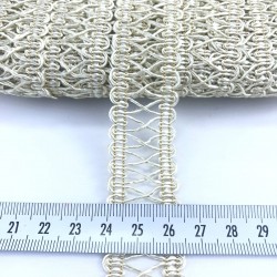 Koyu Krem Çapraz Desen Dekoratif Şerit-KHC-1119 Koyu Krem Çapraz Desen Dekoratif Şerit-KHC-1119