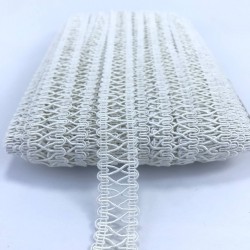 Krem Çapraz Desen Dekoratif Şerit-KHC-1120 Krem Çapraz Desen Dekoratif Şerit-KHC-1120